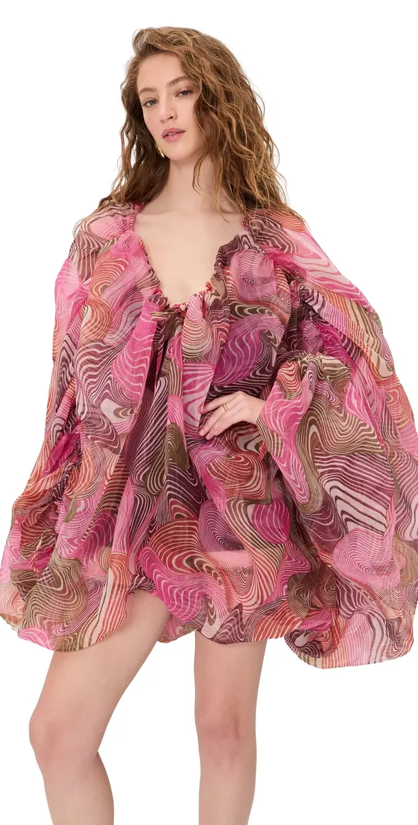 Andrea Iyamah Banda Bubble Romper Cordalt Print | Image 1 Andrea Iyamah Banda Bubble Romper Cordalt Print | Image 1