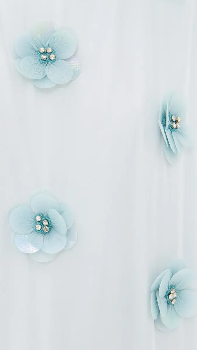 La Vie Style House 3D Embellished Mini A Line Dress Baby Blue One Size | Thumbnail 6 La Vie Style House 3D Embellished Mini A Line Dress Baby Blue One Size | Thumbnail 6