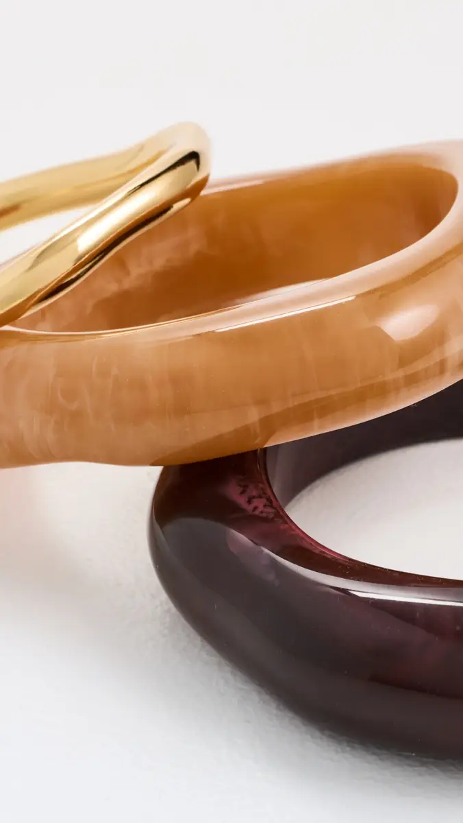 Madewell Sculptural Resin Bangle Bracelet Set | Thumbnail 4
