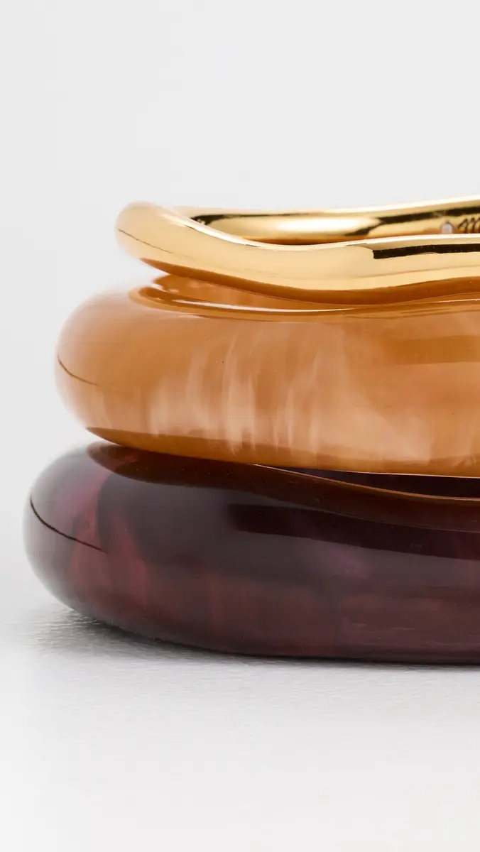 Madewell Sculptural Resin Bangle Bracelet Set | Thumbnail 5
