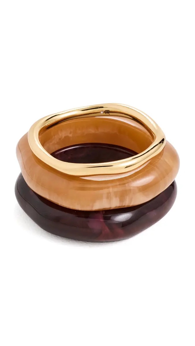 Madewell Sculptural Resin Bangle Bracelet Set | Thumbnail 6