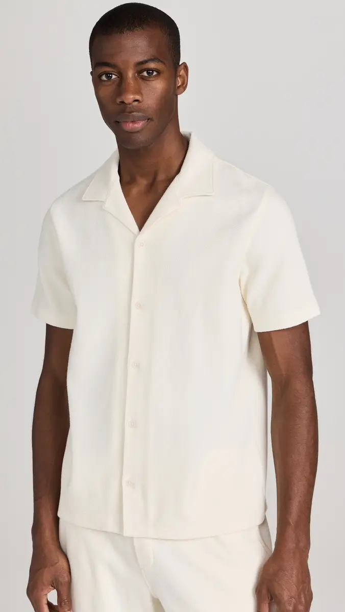 Vince Boucle Button Down Shirt | Thumbnail 2 Vince Boucle Button Down Shirt | Thumbnail 2