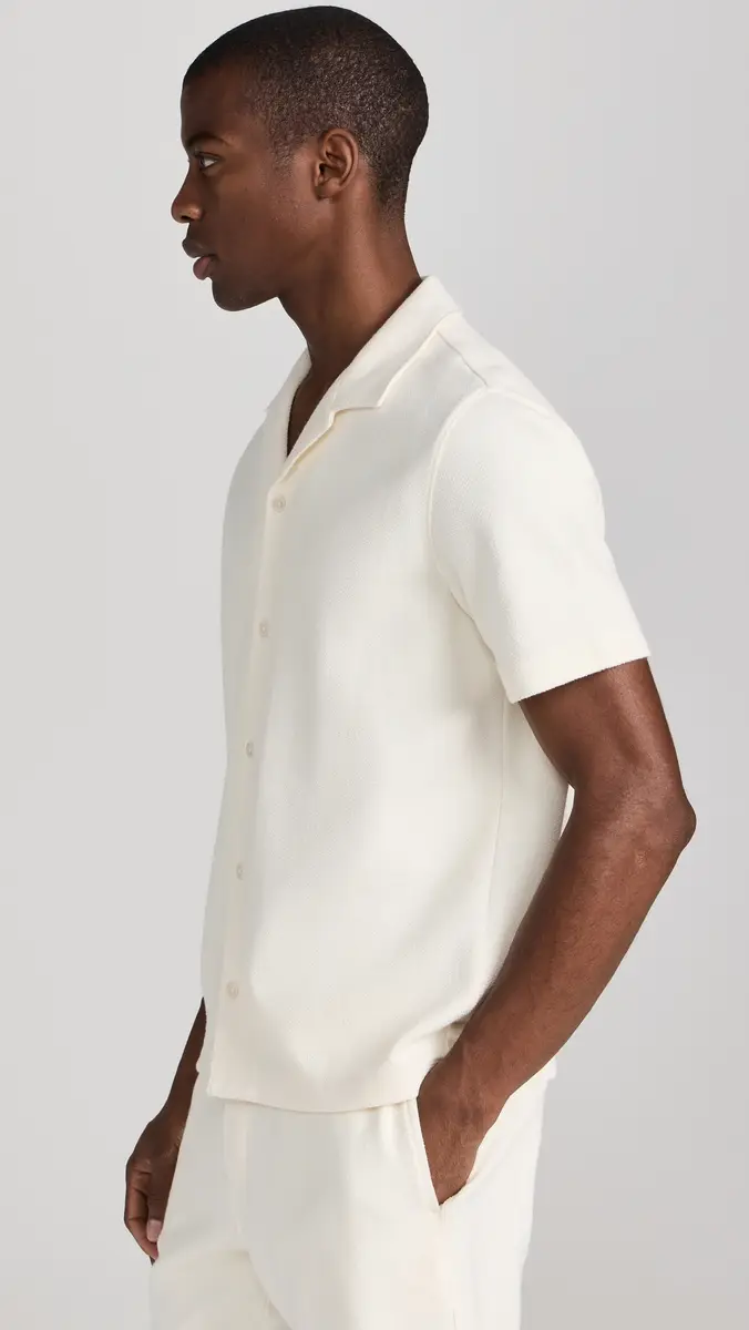 Vince Boucle Button Down Shirt | Thumbnail 4 Vince Boucle Button Down Shirt | Thumbnail 4