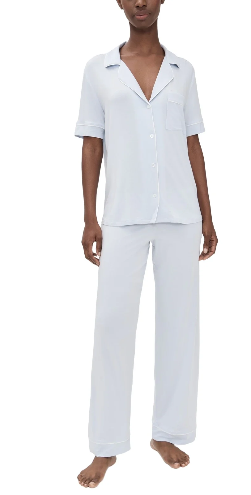Eberjey Gisele The Short Sleeve Long Pajama Set