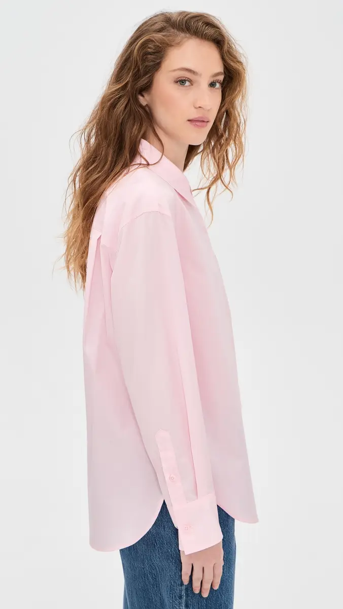 rag & bone Connie Button Down Shirt Peony | Thumbnail 4