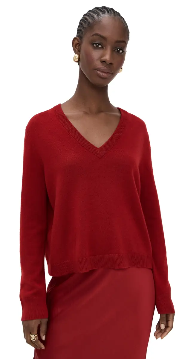Jenni Kayne Flynn Cashmere Pullover Crimson | Image 1 Jenni Kayne Flynn Cashmere Pullover Crimson | Image 1