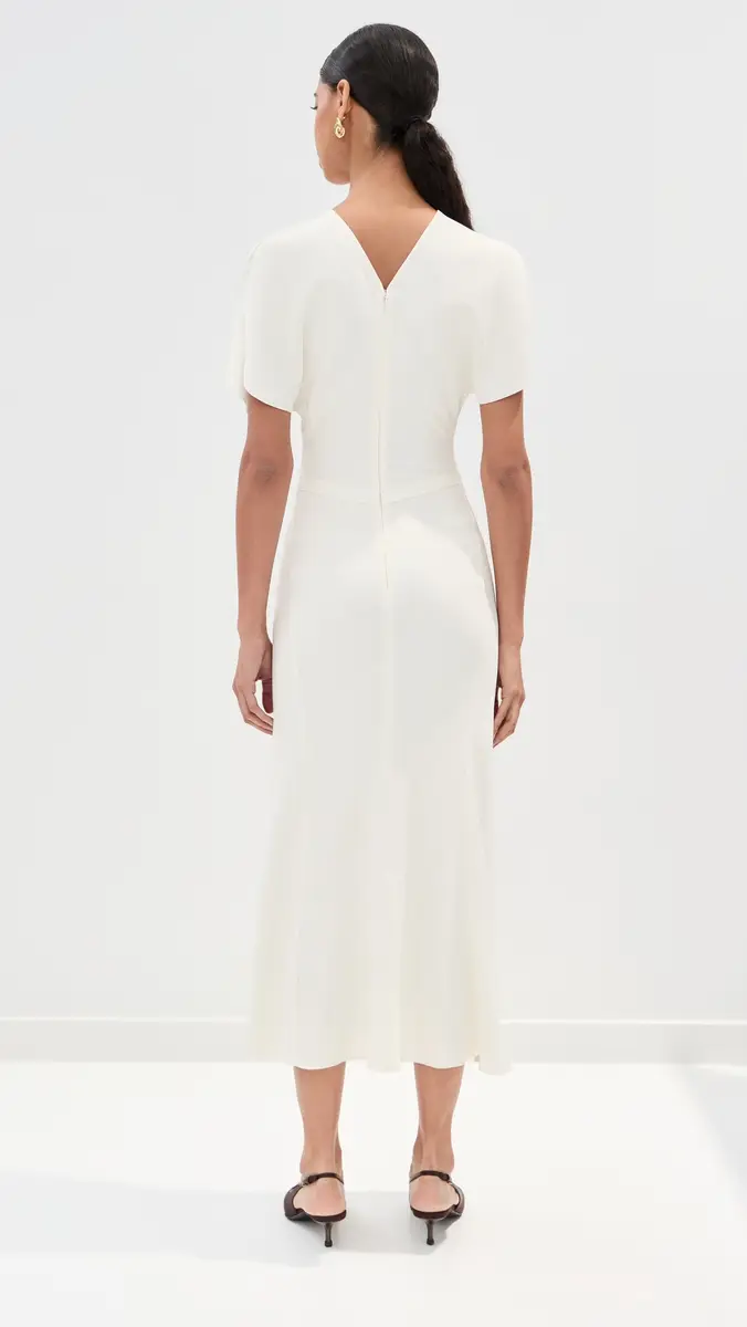 Victoria Beckham Bela Midi Dress (Bright) | Thumbnail 3 Victoria Beckham Bela Midi Dress (Bright) | Thumbnail 3