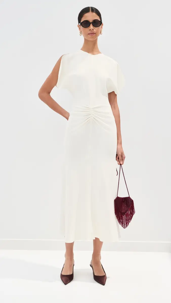 Victoria Beckham Bela Midi Dress (Bright) | Thumbnail 5 Victoria Beckham Bela Midi Dress (Bright) | Thumbnail 5