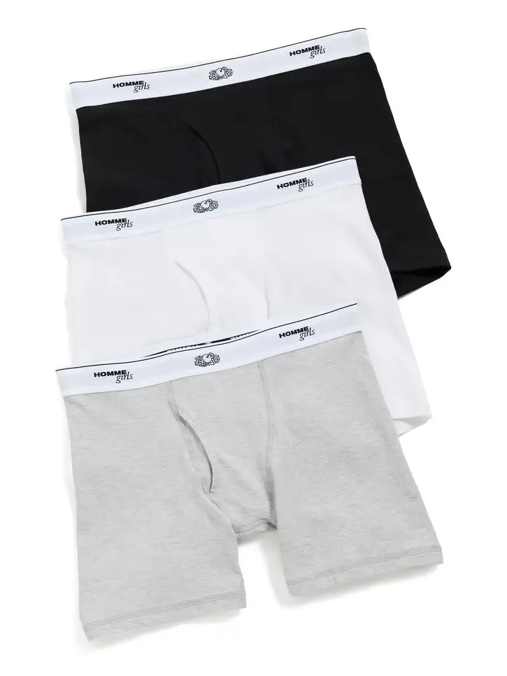Homme Girls X Fruit of the Loom Boxer Briefs 3 Pack Homme Girls X Fruit of the Loom Boxer Briefs 3 Pack
