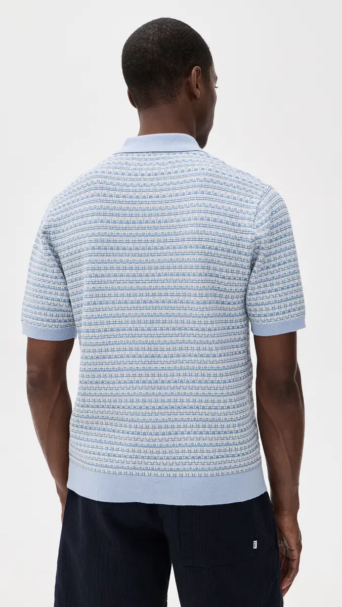 Wax London Mini Geo Naples Knit Polo | Thumbnail 3