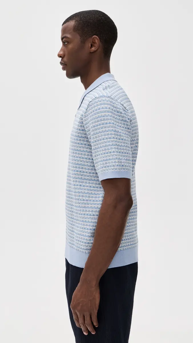 Wax London Mini Geo Naples Knit Polo | Thumbnail 4