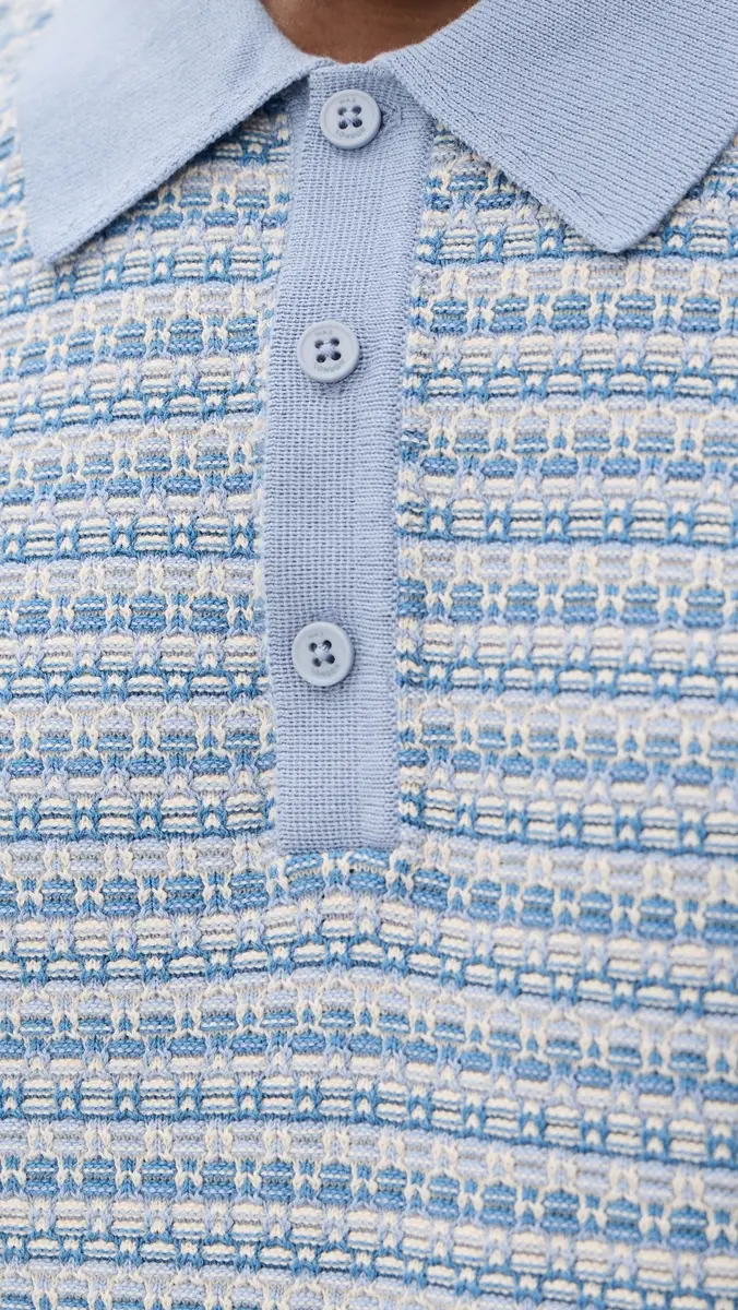 Wax London Mini Geo Naples Knit Polo | Thumbnail 6