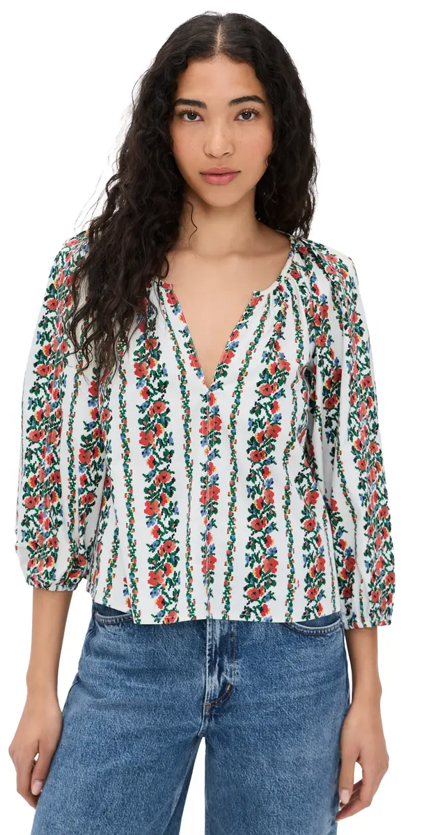 The Great. The Chariot Top Tapestry Floral | Image 1 The Great. The Chariot Top Tapestry Floral | Image 1