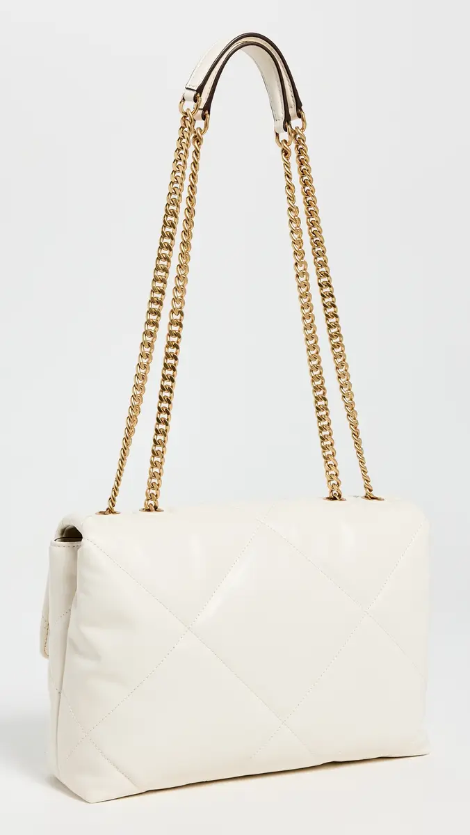 Tory Burch Kira Diamond Quilt Convertible Shoulder Bag Warm White One Size | Thumbnail 4 Tory Burch Kira Diamond Quilt Convertible Shoulder Bag Warm White One Size | Thumbnail 4