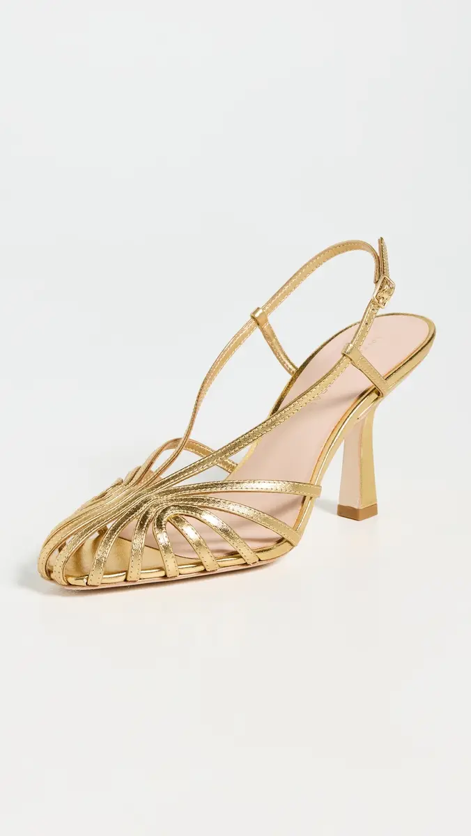 Loeffler Randall Alexandra Lattice Slingback Sandals Gold | Thumbnail 2