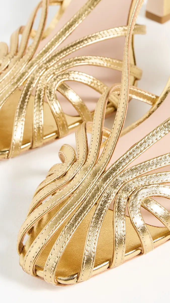 Loeffler Randall Alexandra Lattice Slingback Sandals Gold | Thumbnail 6