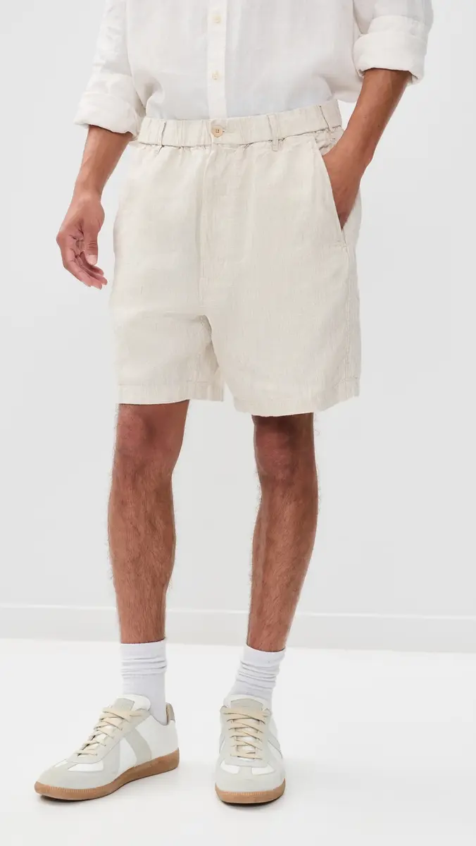 Madewell Linen Pull On Shorts 6 | Thumbnail 2 Madewell Linen Pull On Shorts 6 | Thumbnail 2