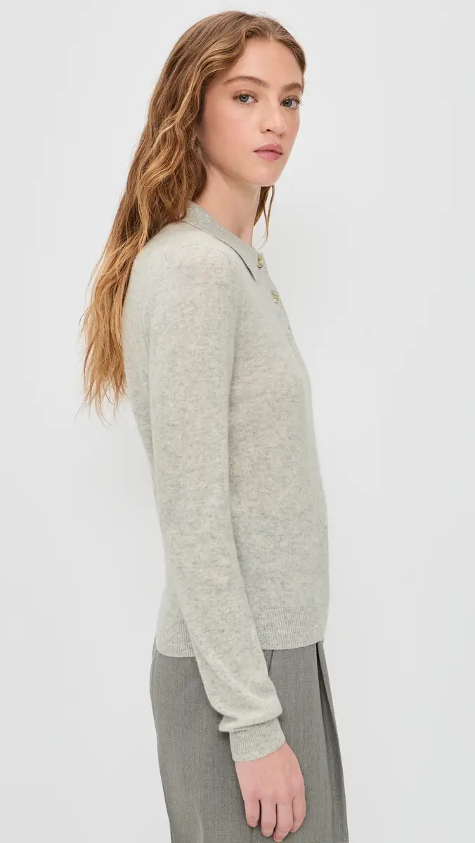 RENGGLI Cashmere Long Sleeve Polo | Thumbnail 4 RENGGLI Cashmere Long Sleeve Polo | Thumbnail 4