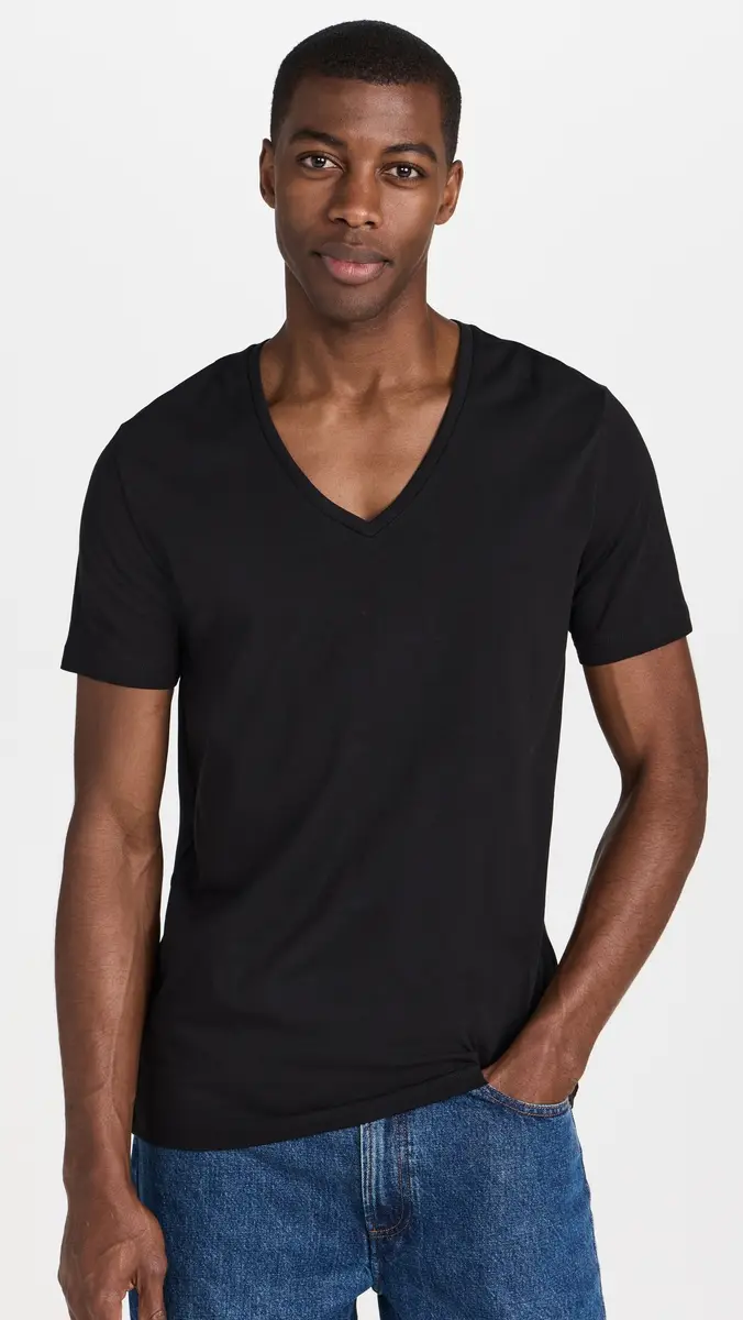 FALKE Cotton V Neck Tee 2 Pack | Thumbnail 2