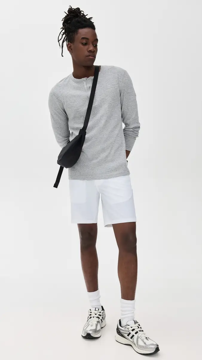 REIGNING CHAMP 1x1 Slub Slim Henley | Thumbnail 5 REIGNING CHAMP 1x1 Slub Slim Henley | Thumbnail 5