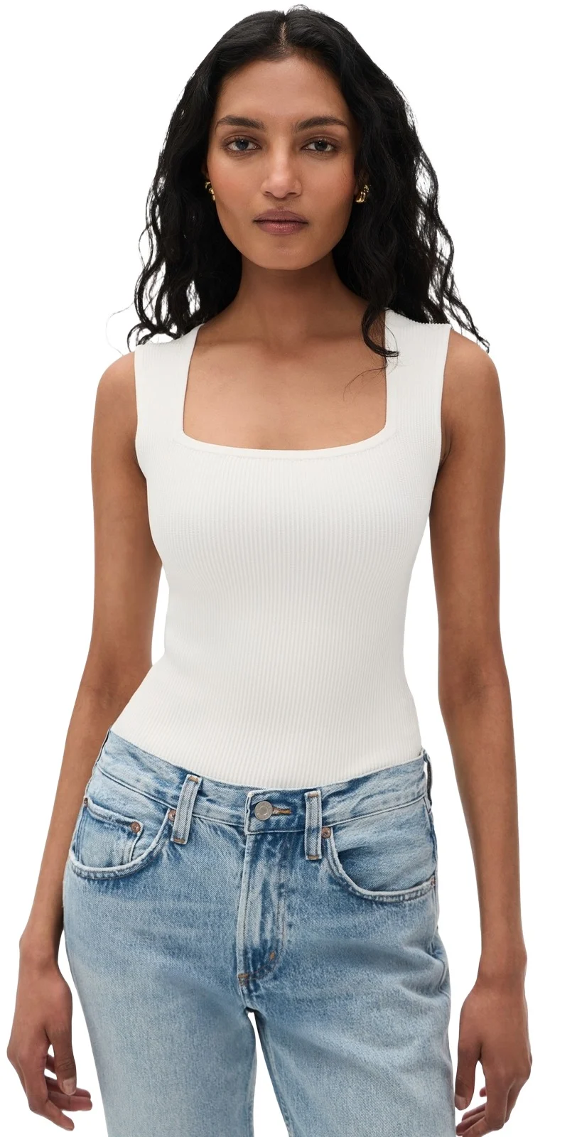 Square Neck Instasculpt Rib Top