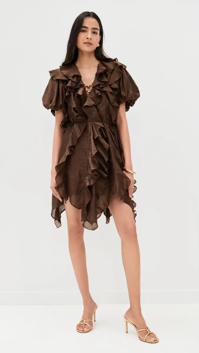 Aje Voyager Mini Dress Chocolate | Thumbnail 2