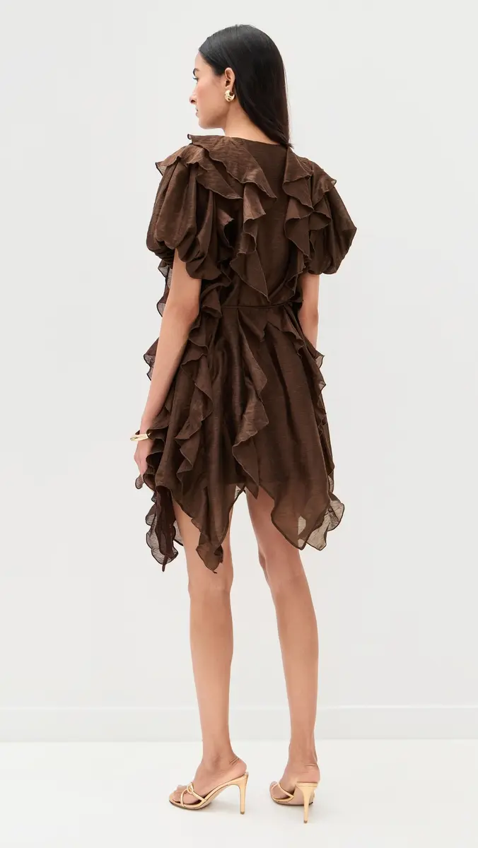 Aje Voyager Mini Dress Chocolate | Thumbnail 3