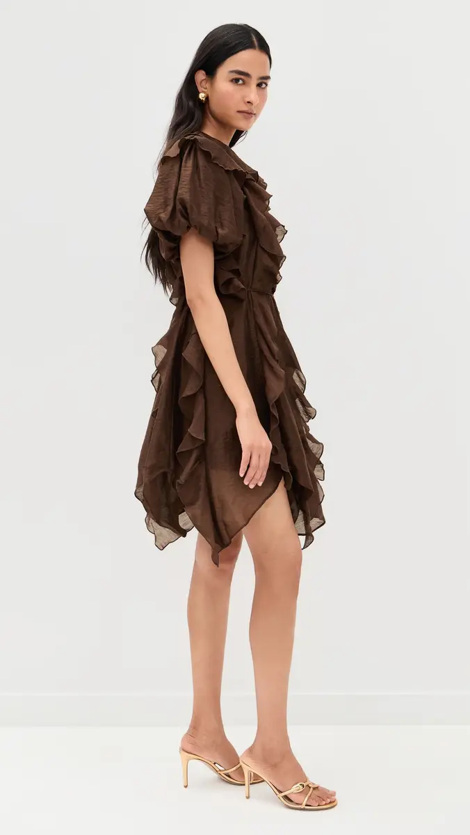 Aje Voyager Mini Dress Chocolate | Thumbnail 4