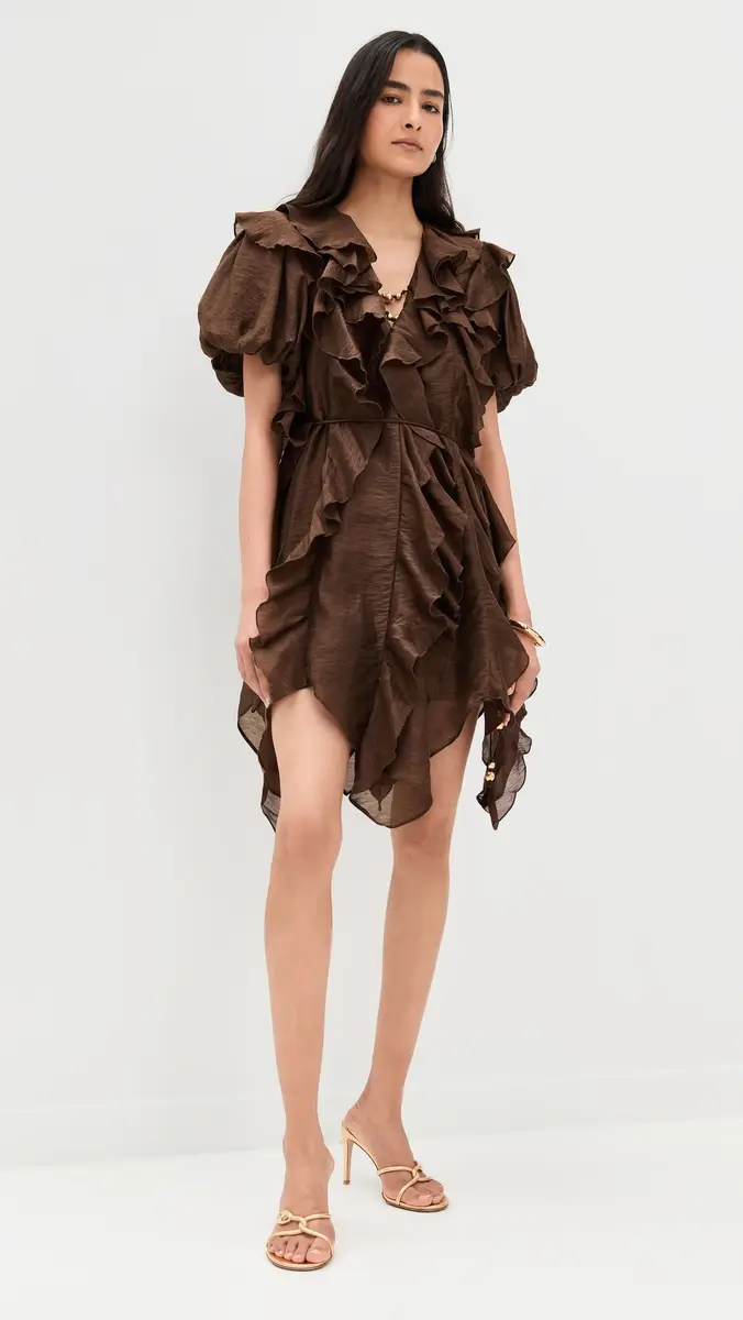 Aje Voyager Mini Dress Chocolate | Thumbnail 5