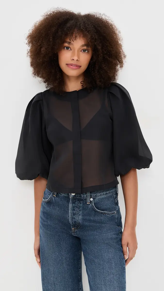 LE BOP Liza Organza Puff Sleeve Top | Thumbnail 2 LE BOP Liza Organza Puff Sleeve Top | Thumbnail 2