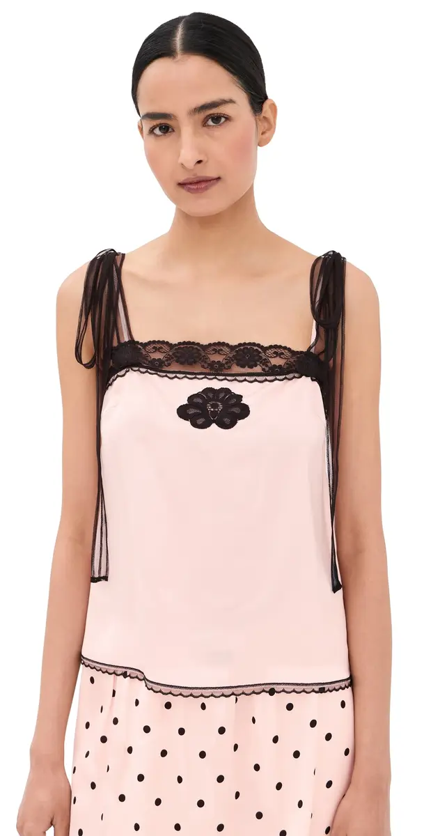 Ribbon Strap Top Blush