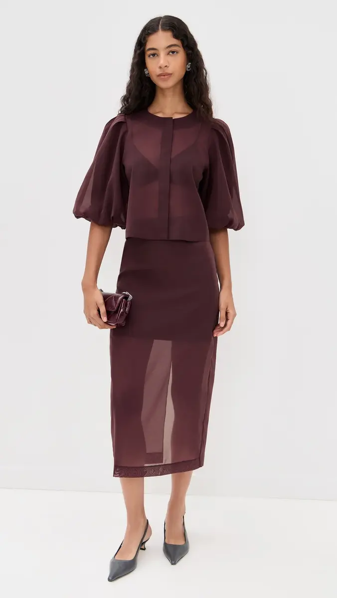 LE BOP Liza Organza Puff Sleeve Top | Thumbnail 5 LE BOP Liza Organza Puff Sleeve Top | Thumbnail 5