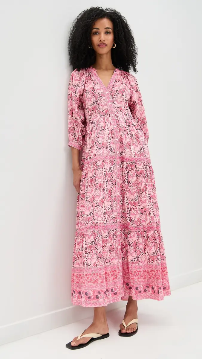Bell Clara Maxi Dress Pink Print | Thumbnail 2 Bell Clara Maxi Dress Pink Print | Thumbnail 2