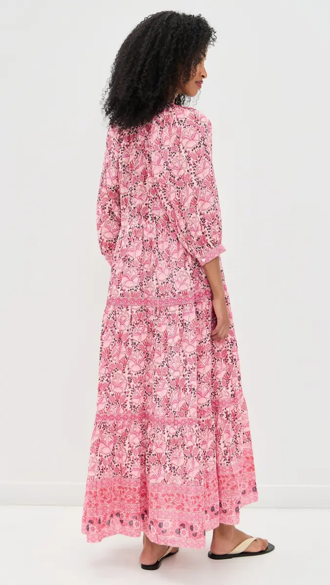 Bell Clara Maxi Dress Pink Print | Thumbnail 3 Bell Clara Maxi Dress Pink Print | Thumbnail 3