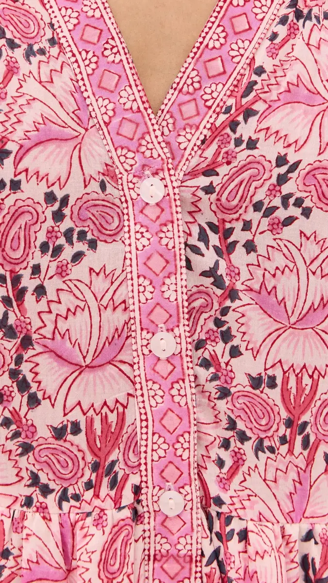 Bell Clara Maxi Dress Pink Print | Thumbnail 6 Bell Clara Maxi Dress Pink Print | Thumbnail 6