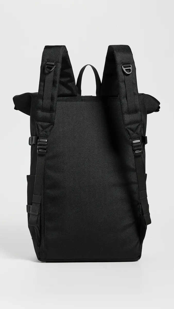 Sandqvist Icon Large Rolltop Backpack Black With Black Leather One Size | Thumbnail 5 Sandqvist Icon Large Rolltop Backpack Black With Black Leather One Size | Thumbnail 5