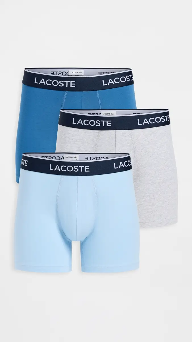 Lacoste Cotton Stretch Jersey Boxer Briefs 3 Pack Multi | Thumbnail 2
