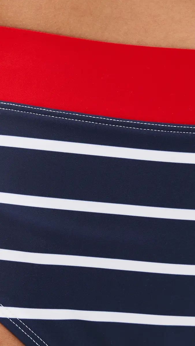 STYLEST DreamSculpt High Bikini Bottoms Navy/Blanc Stripe | Thumbnail 5