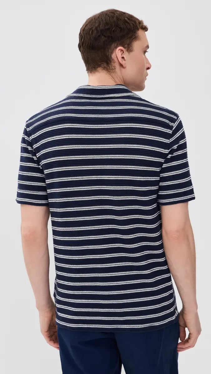 Polo Ralph Lauren Short Sleeve Stripe Knit Collared Shirt | Thumbnail 3 Polo Ralph Lauren Short Sleeve Stripe Knit Collared Shirt | Thumbnail 3