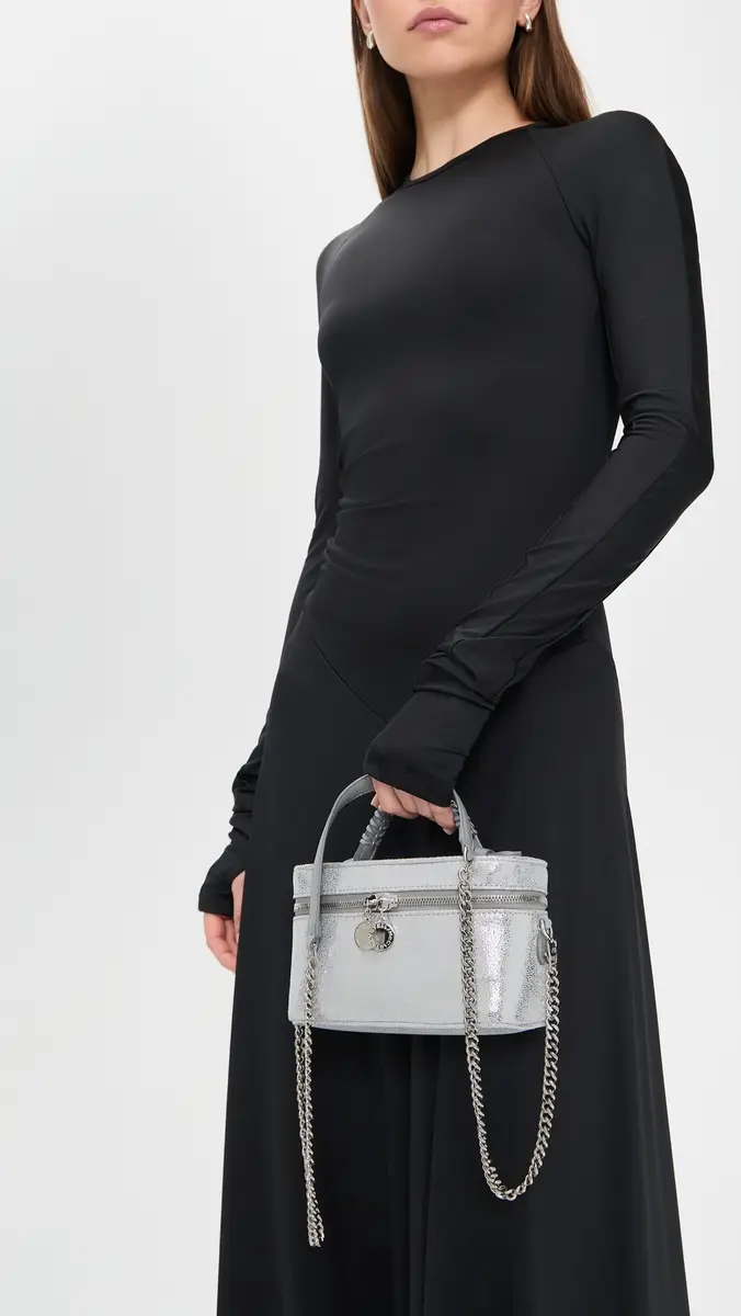 Stella McCartney Falabella Vanity Case Bag Silver One Size | Thumbnail 4 Stella McCartney Falabella Vanity Case Bag Silver One Size | Thumbnail 4
