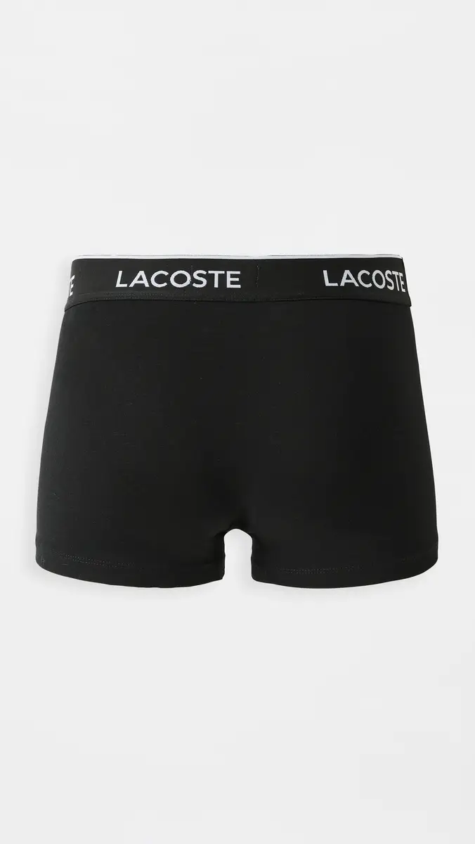 Lacoste Cotton Stretch Jersey Trunks 3 Pack | Thumbnail 3