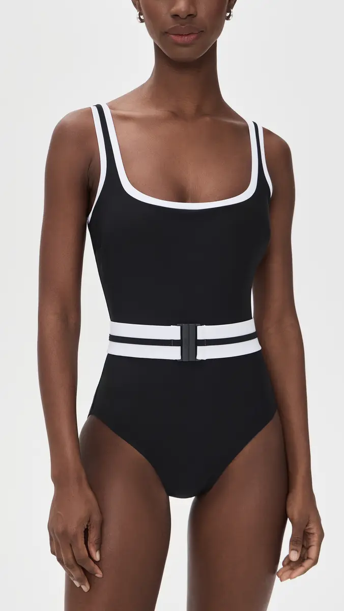 Stylest Dreamsculpt Piped Square Neck One Piece | Thumbnail 2 Stylest Dreamsculpt Piped Square Neck One Piece | Thumbnail 2