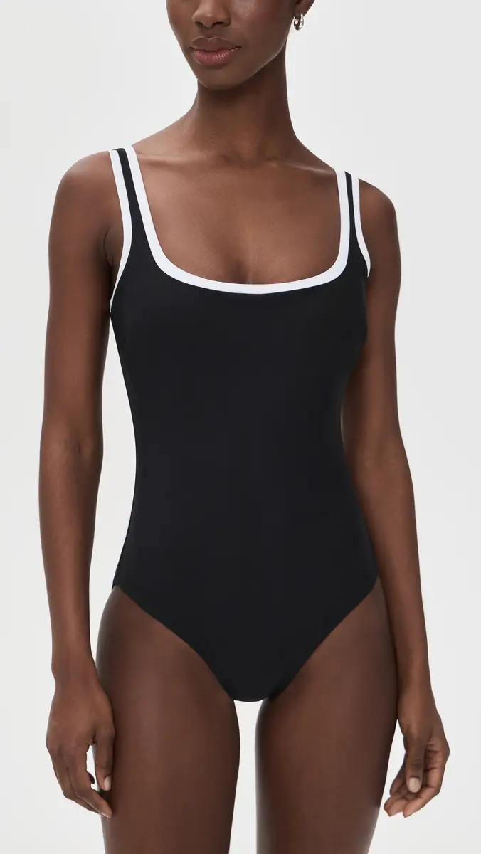 Stylest Dreamsculpt Piped Square Neck One Piece | Thumbnail 5 Stylest Dreamsculpt Piped Square Neck One Piece | Thumbnail 5