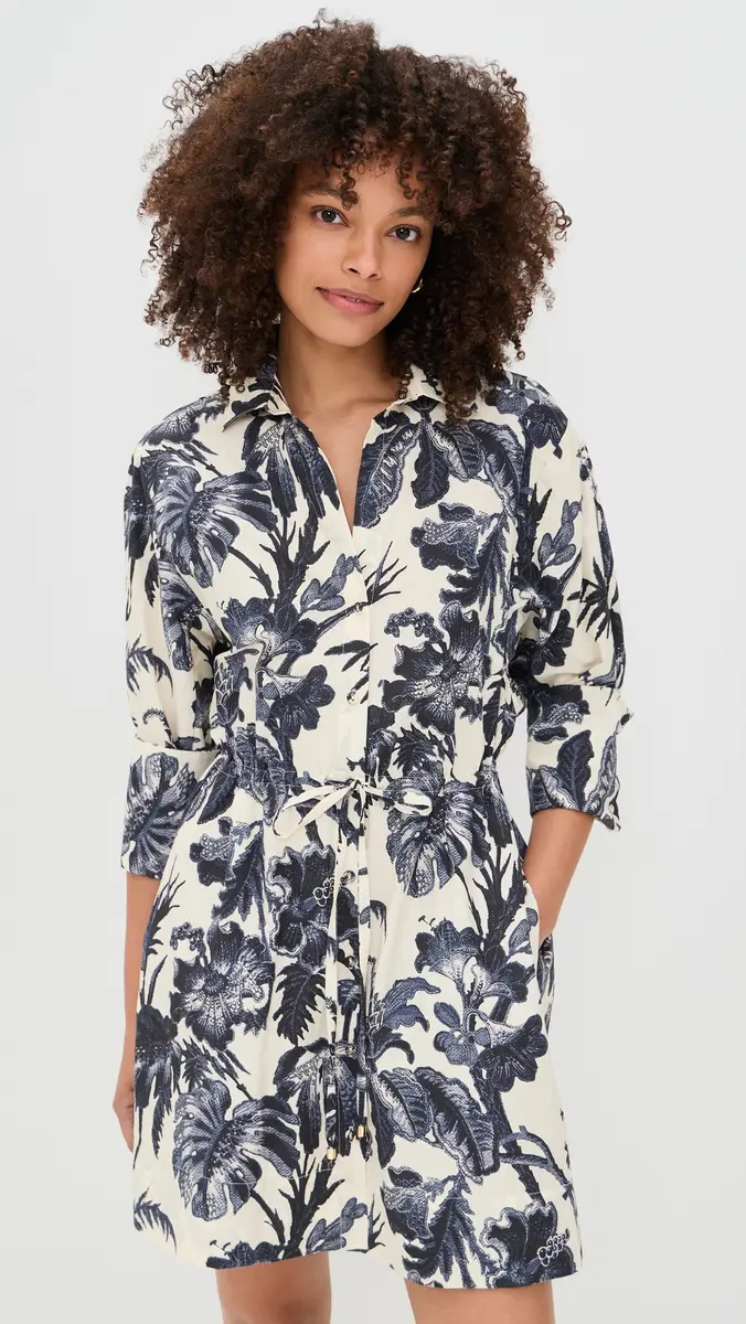 Cara Cara Henry Dress Fauna Floral Navy | Thumbnail 2 Cara Cara Henry Dress Fauna Floral Navy | Thumbnail 2