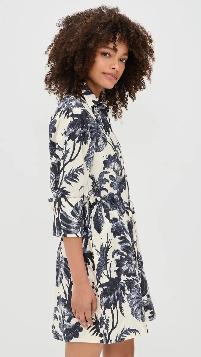 Cara Cara Henry Dress Fauna Floral Navy | Thumbnail 4 Cara Cara Henry Dress Fauna Floral Navy | Thumbnail 4