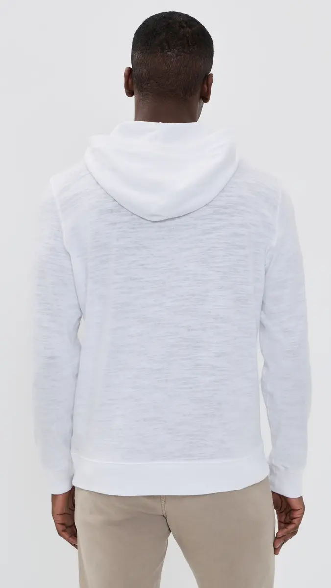 Faherty Sunwashed Slub Hoodie White | Thumbnail 3