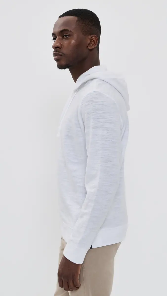 Faherty Sunwashed Slub Hoodie White | Thumbnail 4