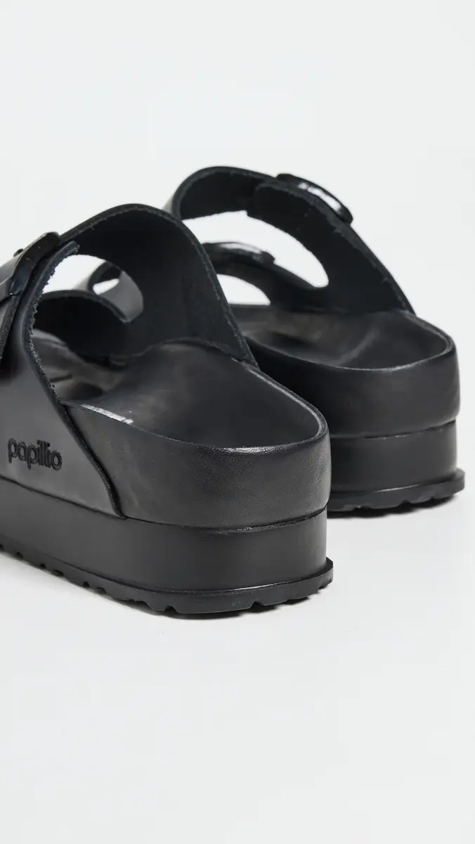 Birkenstock Arizona Platform Flex Exquisite Sandals Black | Thumbnail 4 Birkenstock Arizona Platform Flex Exquisite Sandals Black | Thumbnail 4