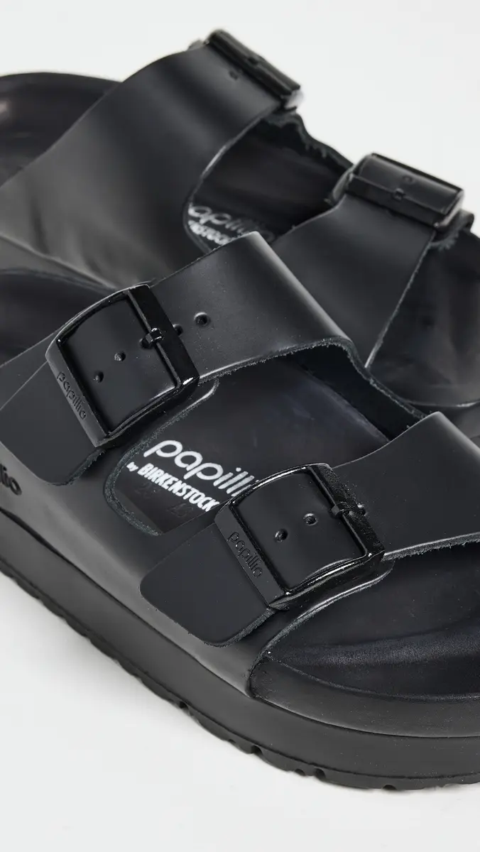 Birkenstock Arizona Platform Flex Exquisite Sandals Black | Thumbnail 6 Birkenstock Arizona Platform Flex Exquisite Sandals Black | Thumbnail 6