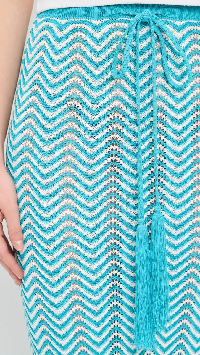 Dur Doux Wave Knit Maxi Skirt Turquoise/White | Thumbnail 6 Dur Doux Wave Knit Maxi Skirt Turquoise/White | Thumbnail 6